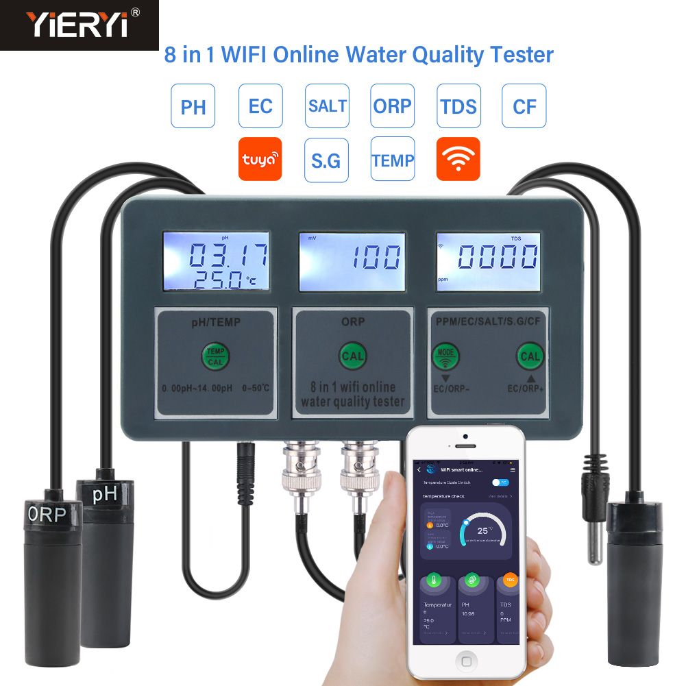 WiFi Tuya Smart PH Meter Data  - Marine Aquarium Water Analyzer reseña y precio