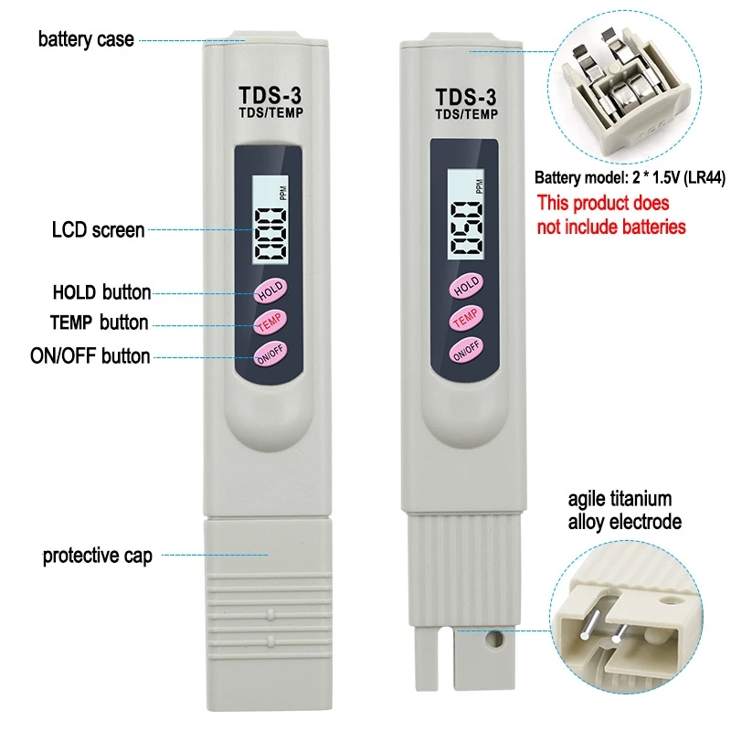 1/3 Pcs Portable LCD Digital T - Marine Aquarium Water Analyzer reseña y precio
