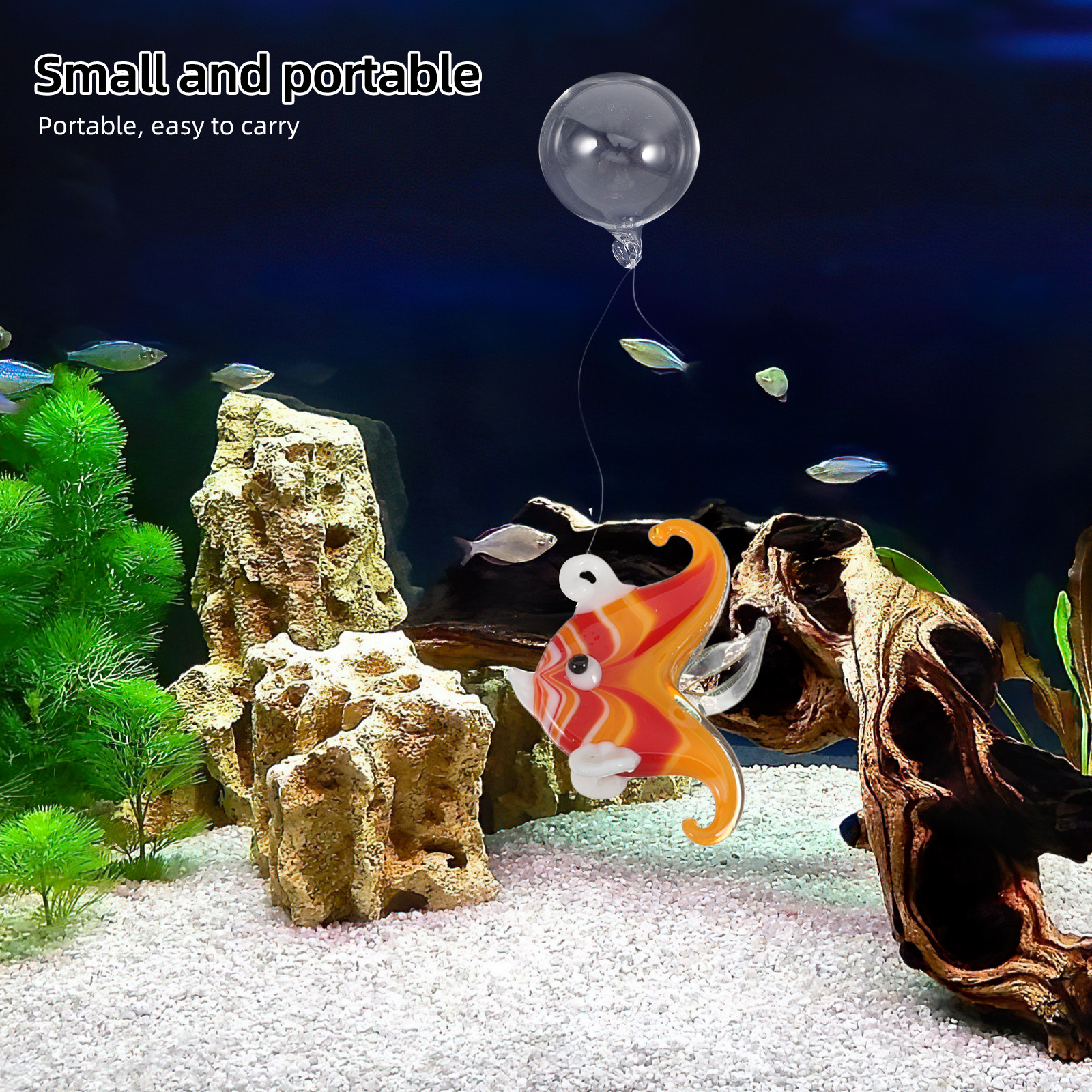 Premium Glass Floating Fish Aq - Marine Life Aquariums reseña y precio