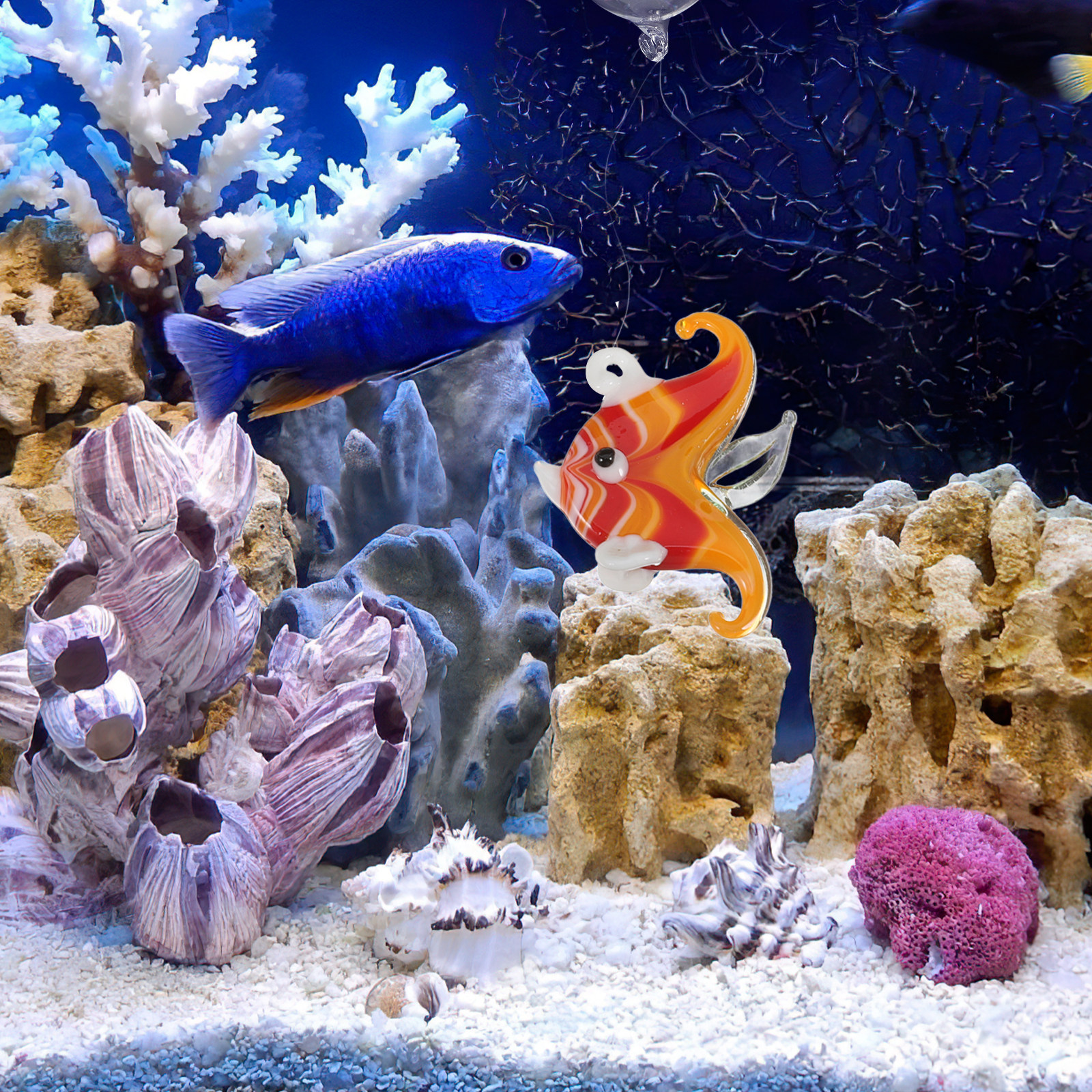 Premium Glass Floating Fish Aq - Marine Life Aquariums reseña y precio
