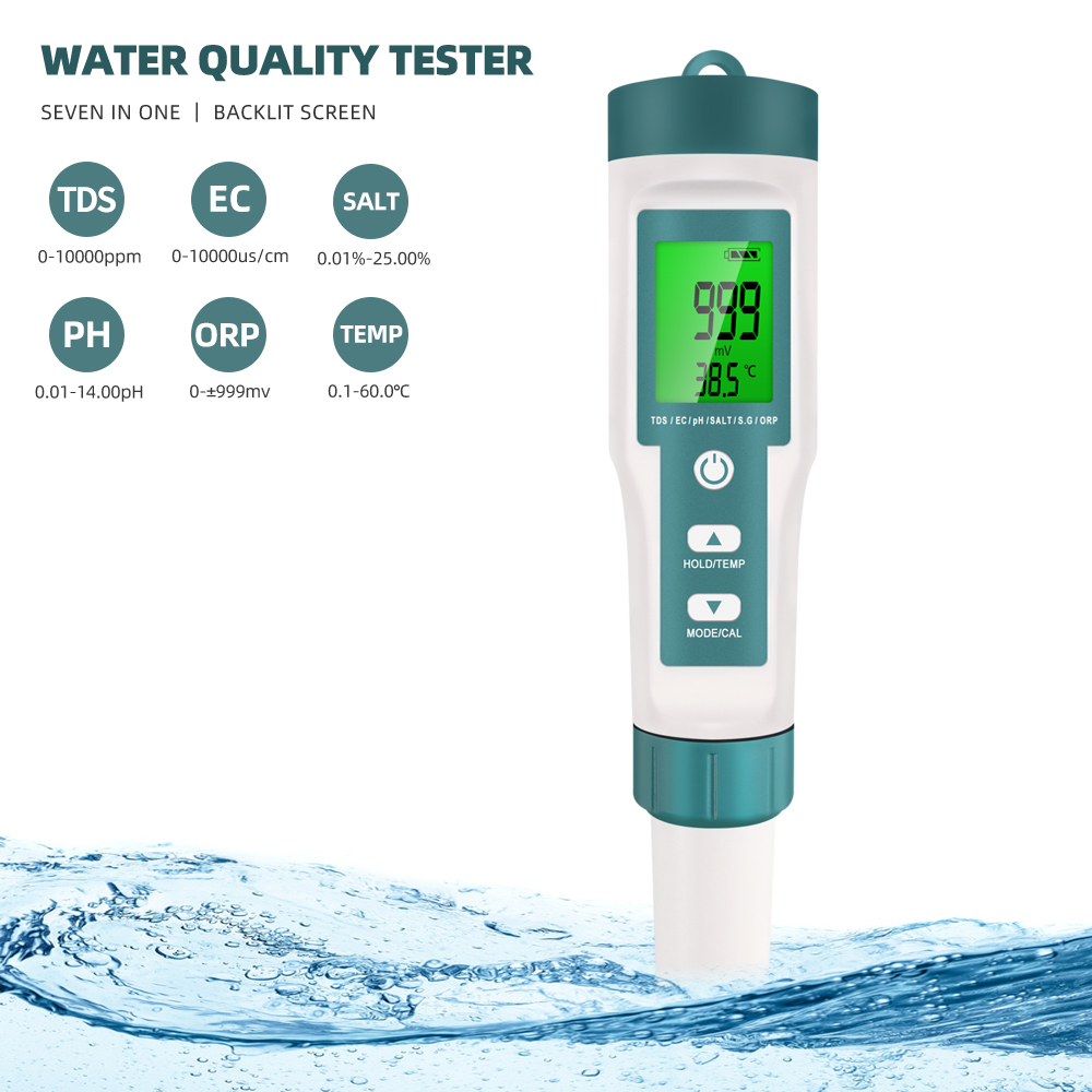 7 in 1 PH TDS EC ORP Salinity  - Marine Aquarium Water Analyzer reseña y precio