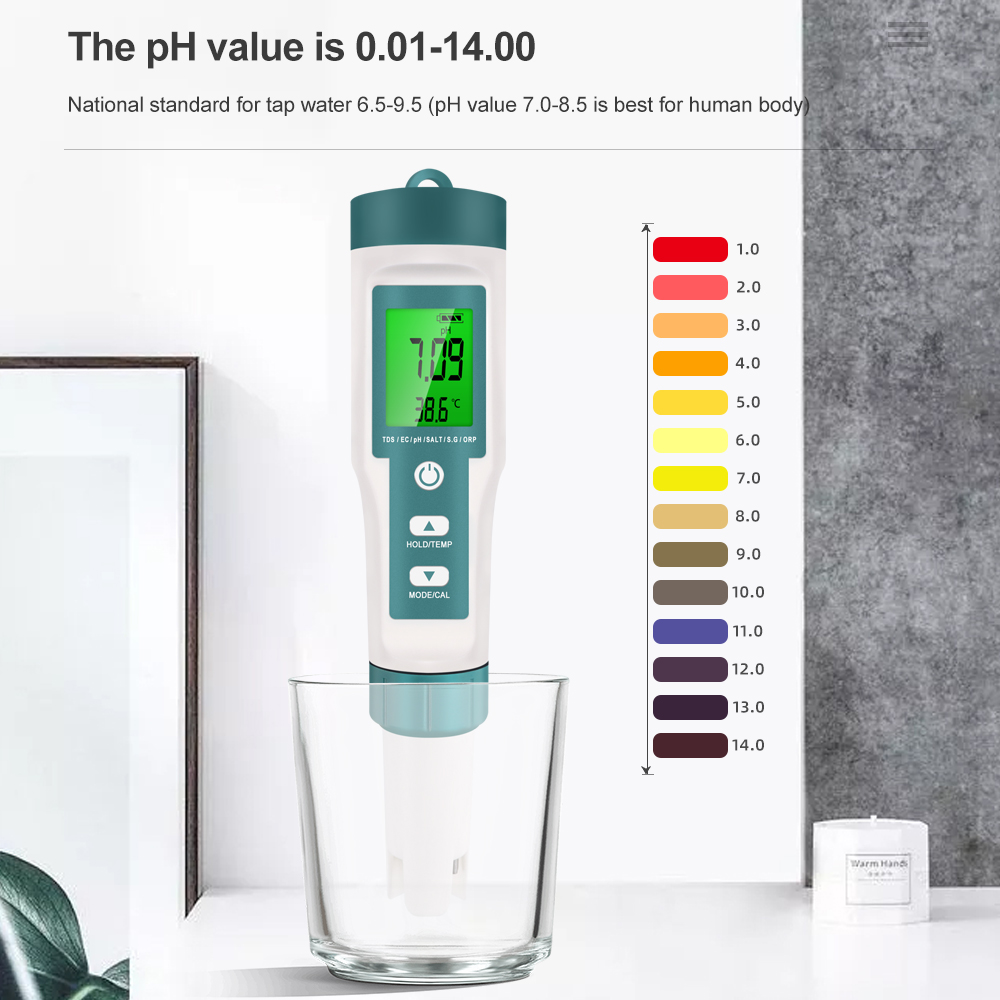 7 in 1 PH TDS EC ORP Salinity  - Marine Aquarium Water Analyzer reseña y precio