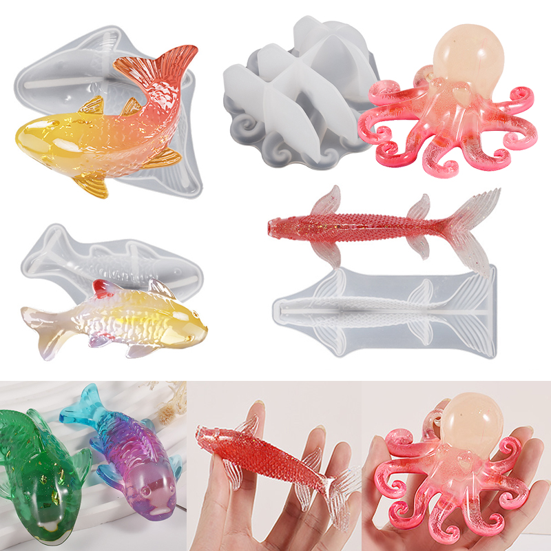 3D Koi Fish Shaped Epoxy Resin - Marine Aquarium Tanks reseña y precio