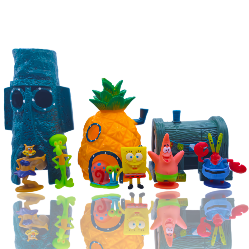 6pcs SpongeBob Fish Tank Decor - Marine Aquarium Tanks reseña y precio