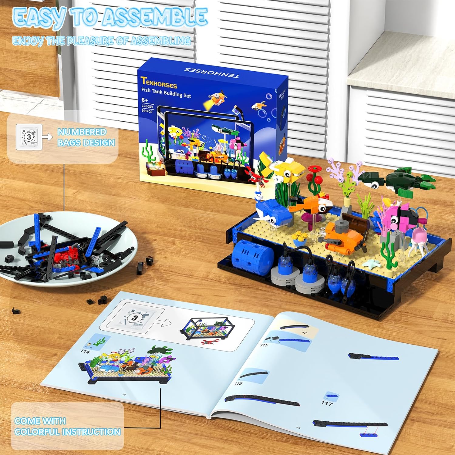 Fish Tank Building Block Set,  - Marine Life Aquariums reseña y precio