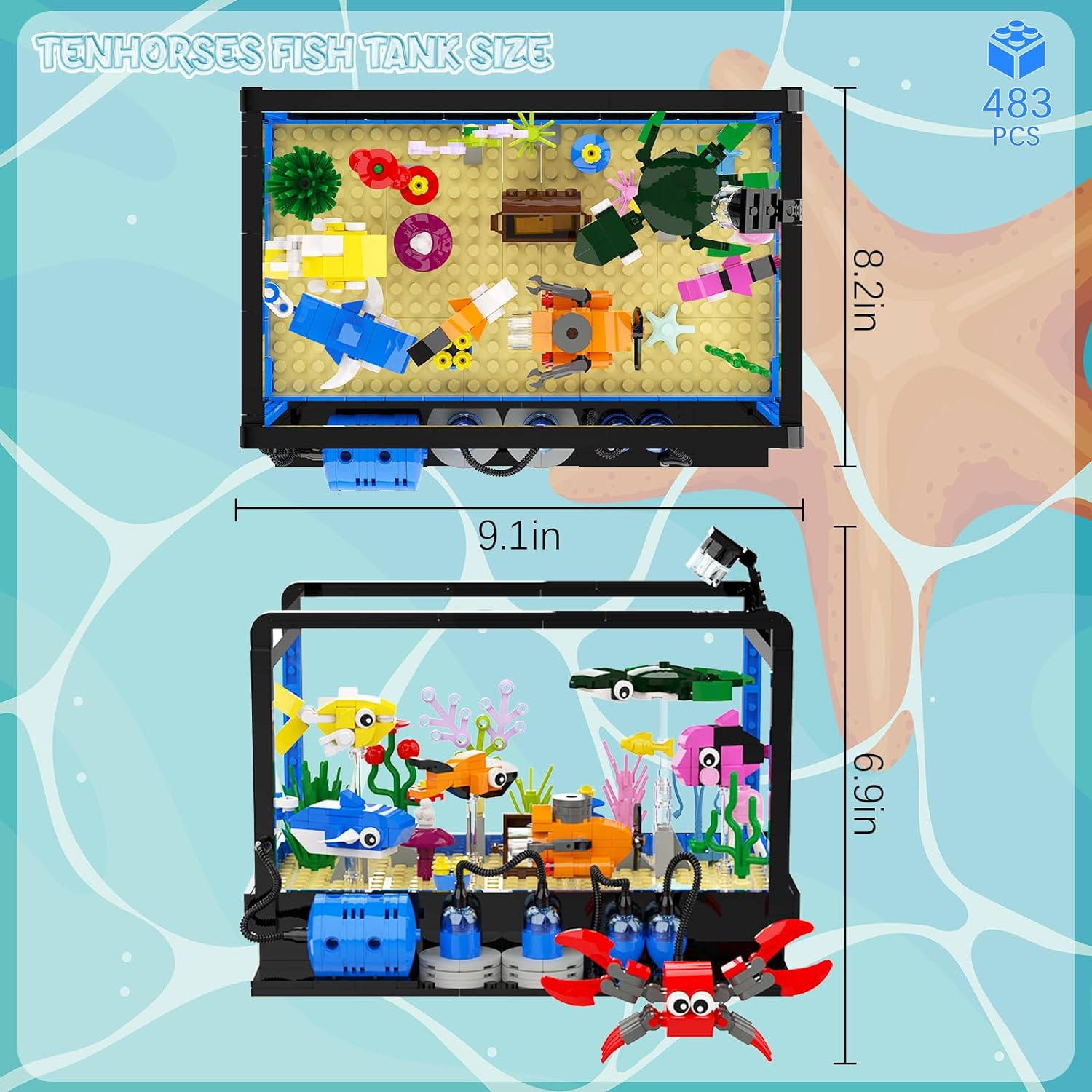 Fish Tank Building Block Set,  - Marine Life Aquariums reseña y precio