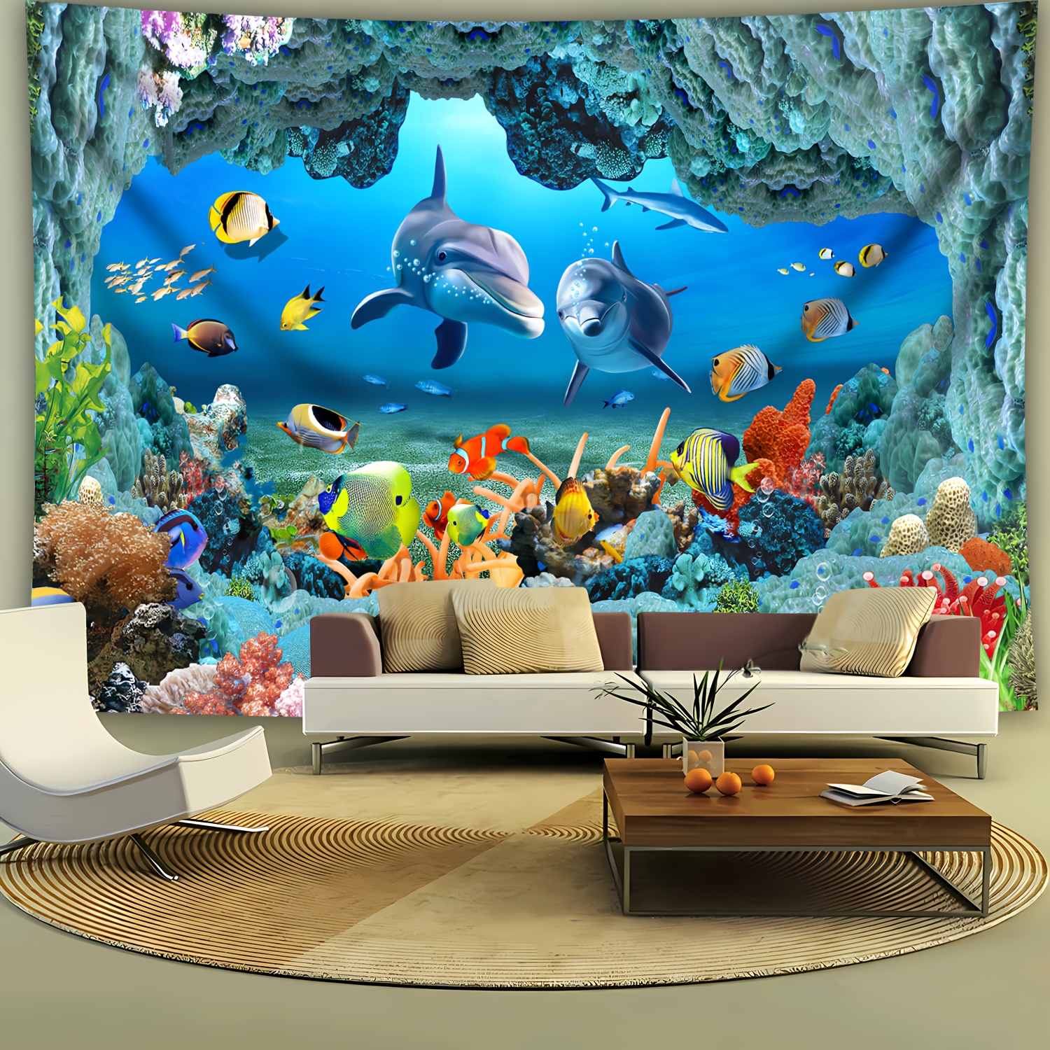 Underwater Coral Reef Dolphin  - Marine Life Aquariums reseña y precio