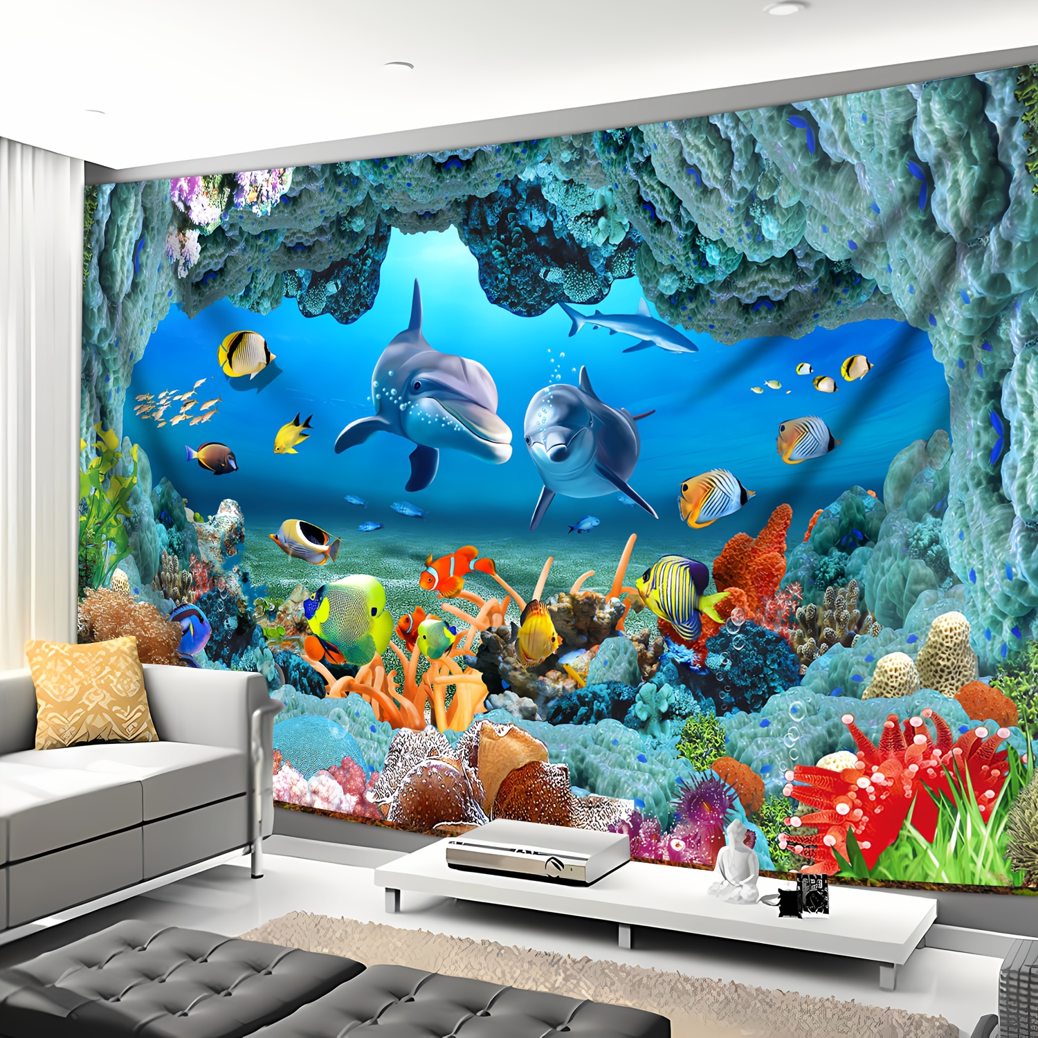 Underwater Coral Reef Dolphin  - Marine Life Aquariums reseña y precio
