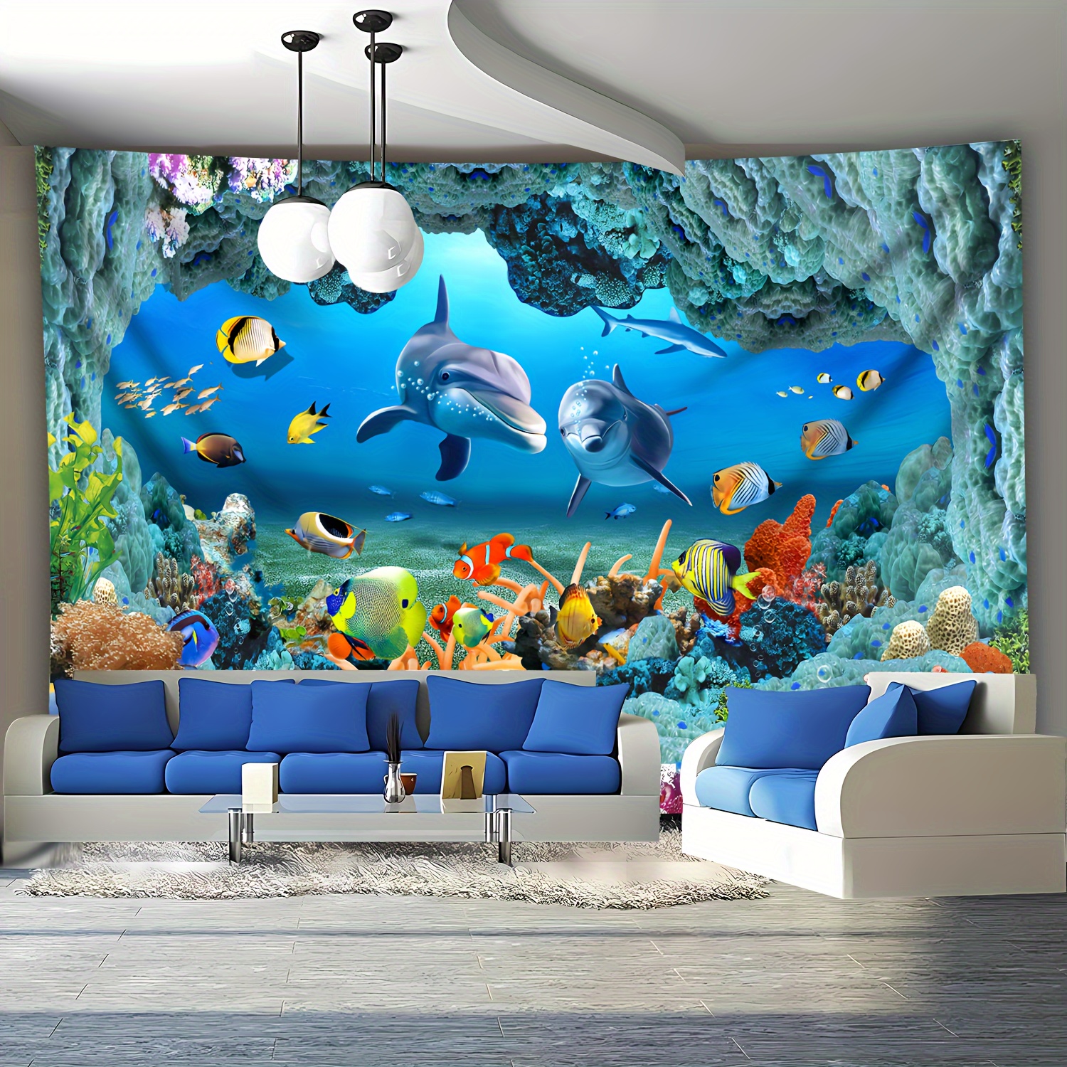 Underwater Coral Reef Dolphin  - Marine Life Aquariums reseña y precio