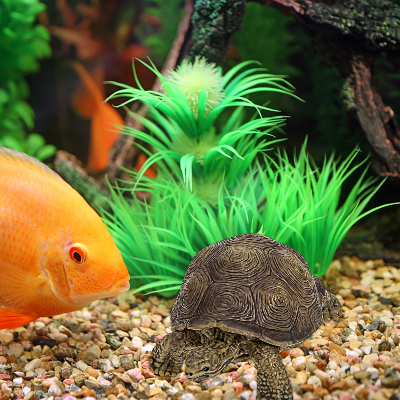 2Pcs Simulation Tortoise Plast - Marine Life Aquariums reseña y precio