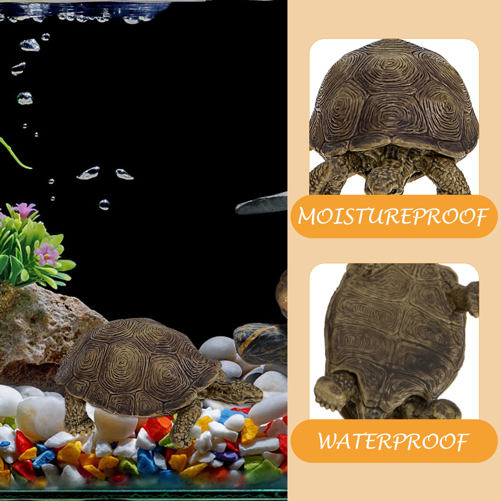 2Pcs Simulation Tortoise Plast - Marine Life Aquariums reseña y precio