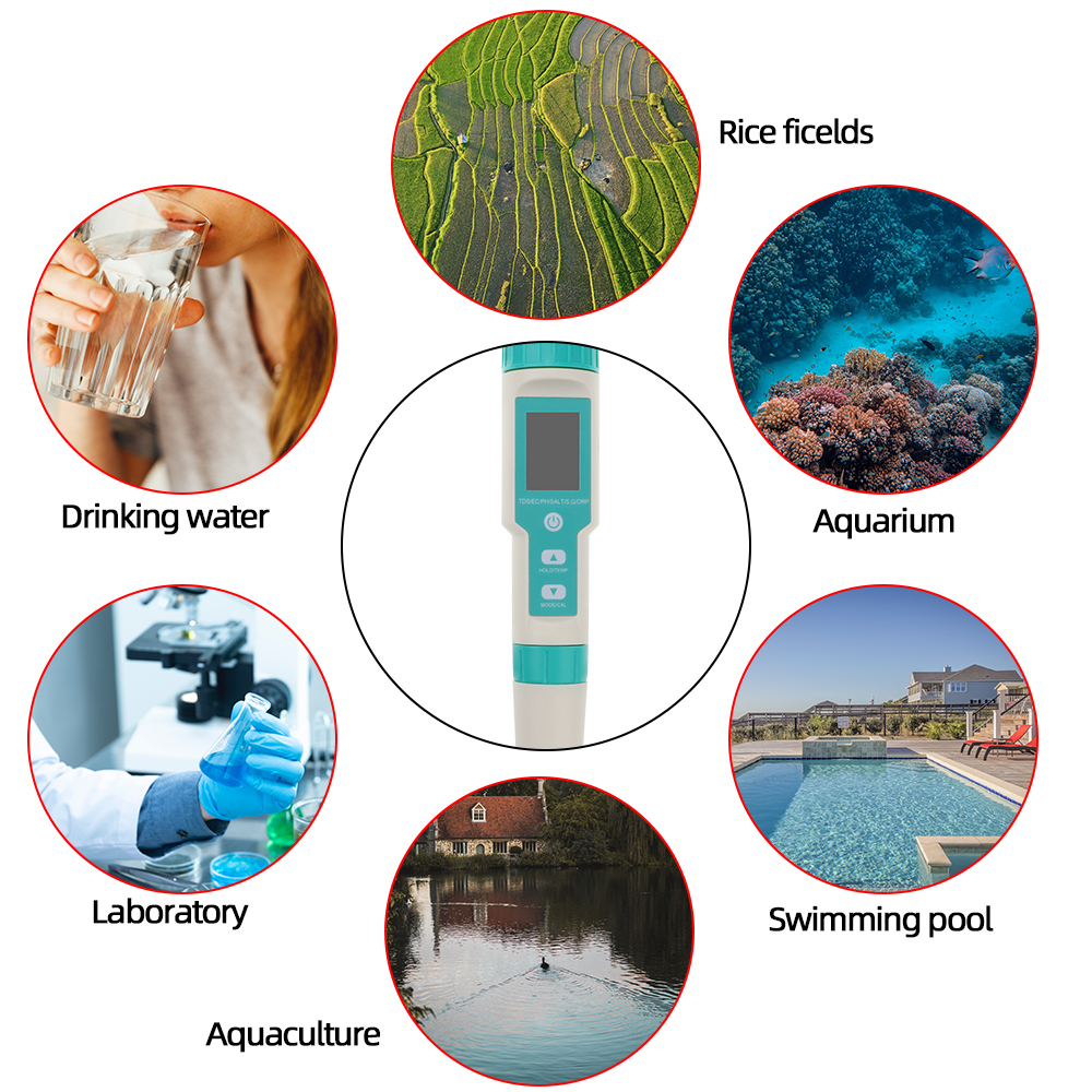 New 7 in 1 Digital Salinity Te - Marine Aquarium Water Analyzer reseña y precio