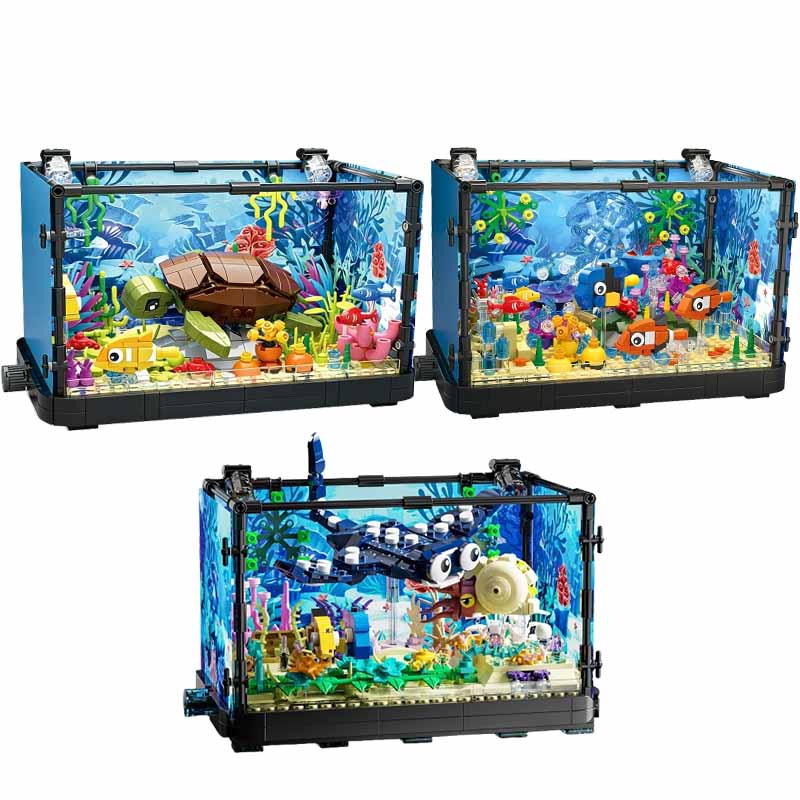 Fish Tank Building Block Set w - Marine Aquarium Tanks reseña y precio