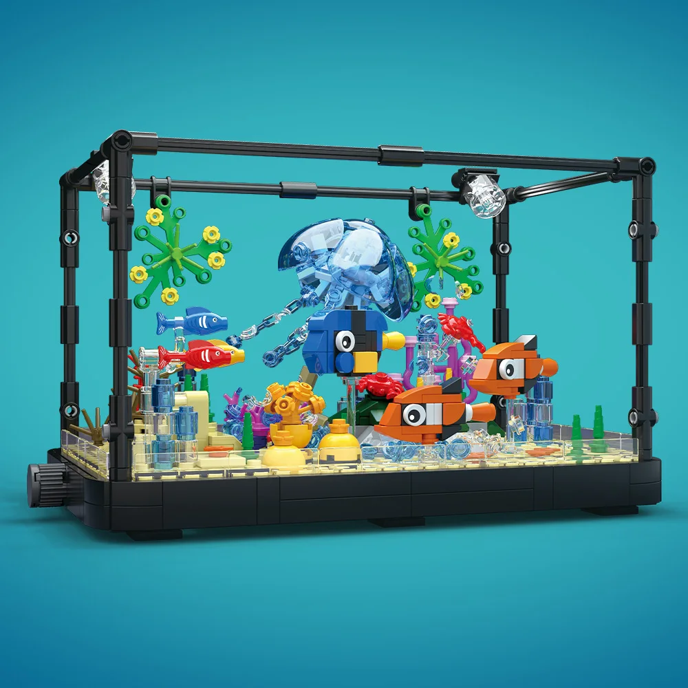Fish Tank Building Block Set w - Marine Aquarium Tanks reseña y precio