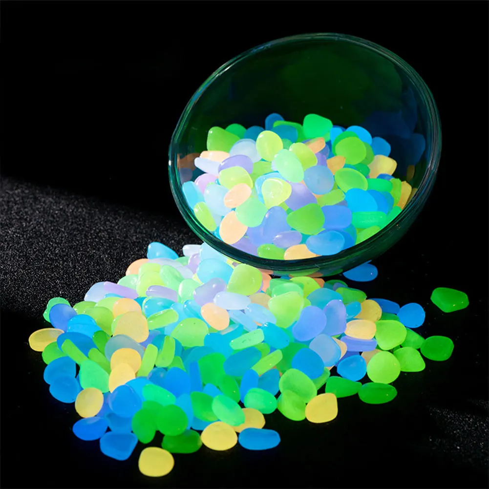 100Pcs Pebbles Glow In The Dar - Marine Aquarium Tanks reseña y precio