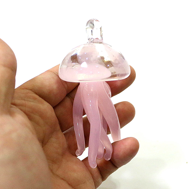 Pink Jellyfish Glass Pendant C - Marine Life Aquariums reseña y precio