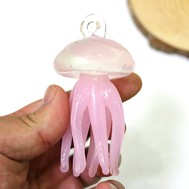 Pink Jellyfish Glass Pendant C - Marine Life Aquariums reseña y precio