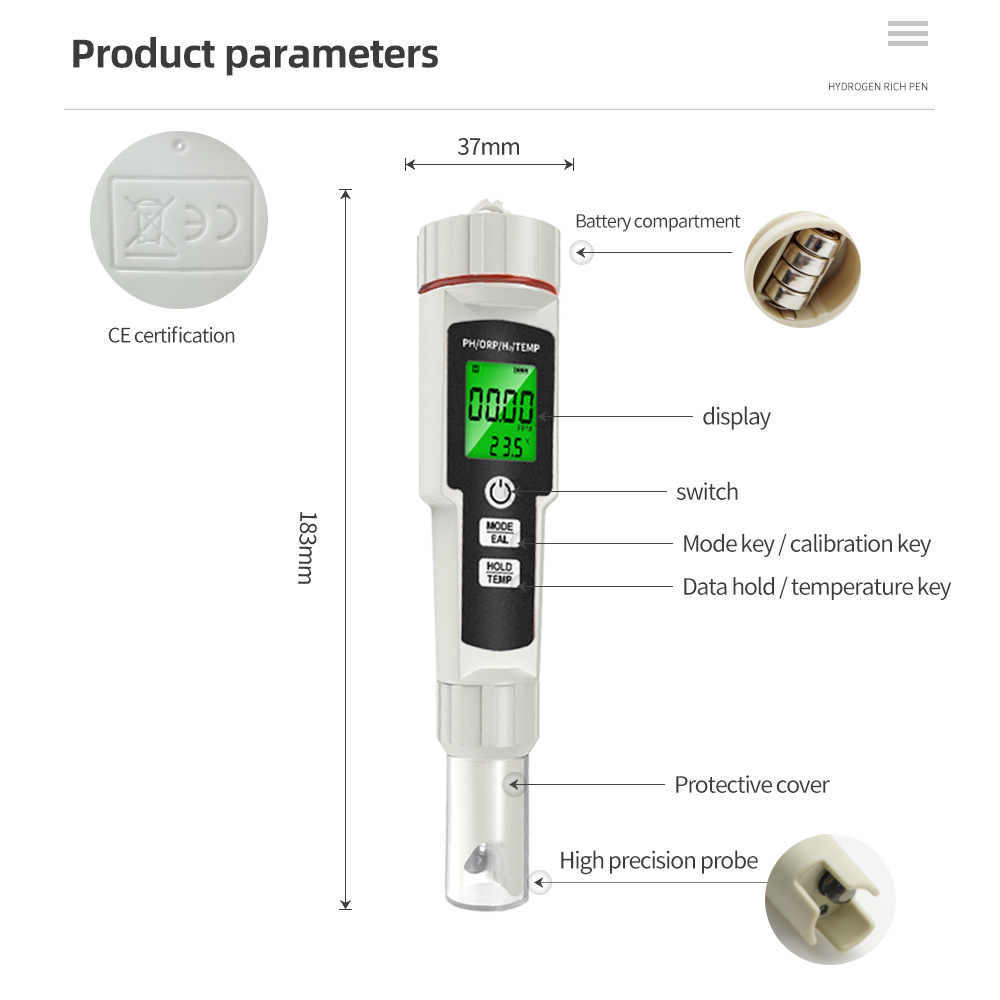 4 in 1 Aquarium PH Meter ORP H - Marine Aquarium Water Analyzer reseña y precio