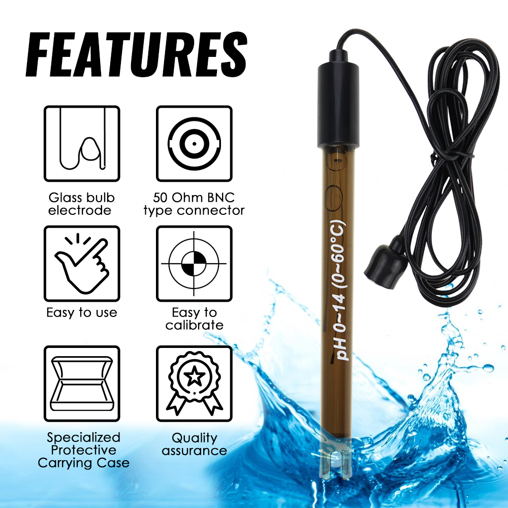 Ph Meter Ph Sonde Pool BNC Typ - Marine Aquarium Water Analyzer reseña y precio